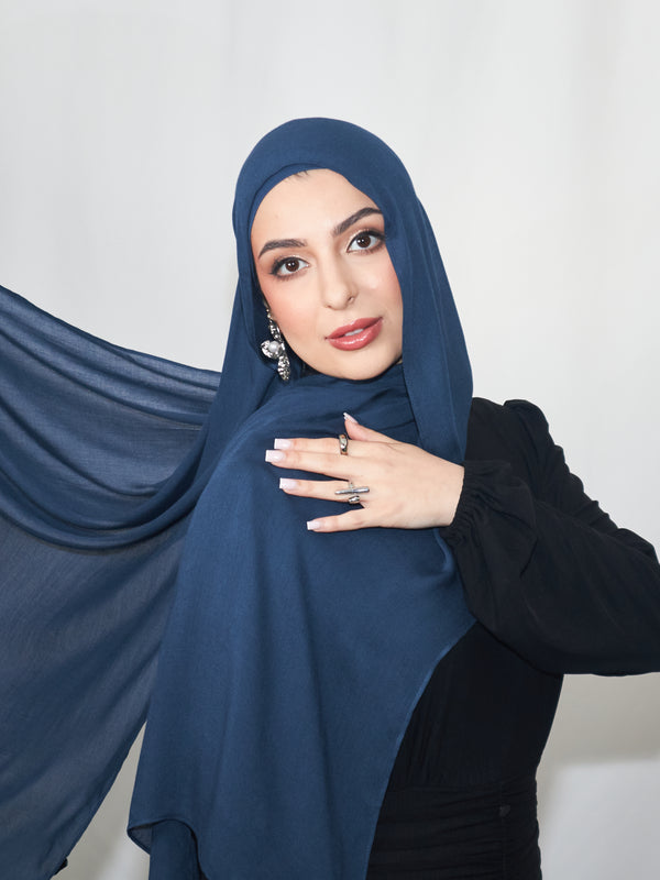 Premium Modal Set with Matching Bamboo Undercap - Denim Blue