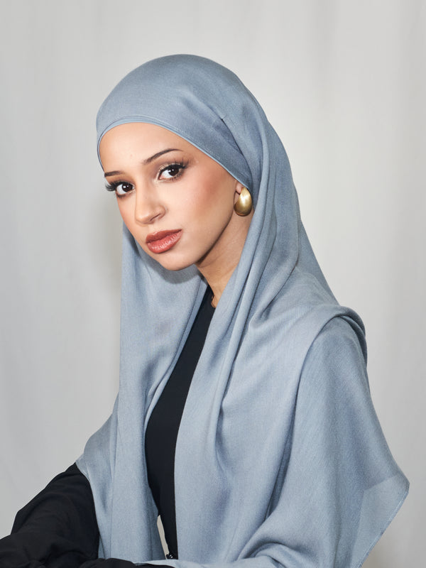 Premium Modal Set with Matching Bamboo Undercap - Ash Blue